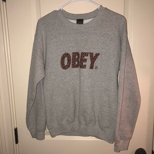 Cheetah obey sweatshirt